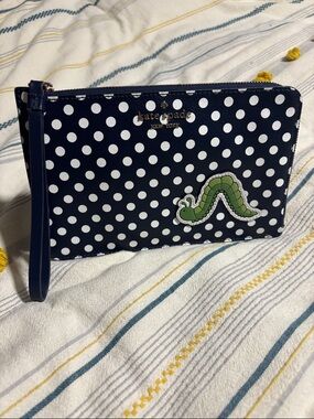 Kate Spade Enchanted Forest Inchworm Medium L-Zip Wristlet
